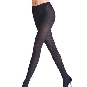 FALKE Prime Rib 60 DEN Women Tights in Marine. Sz: Small